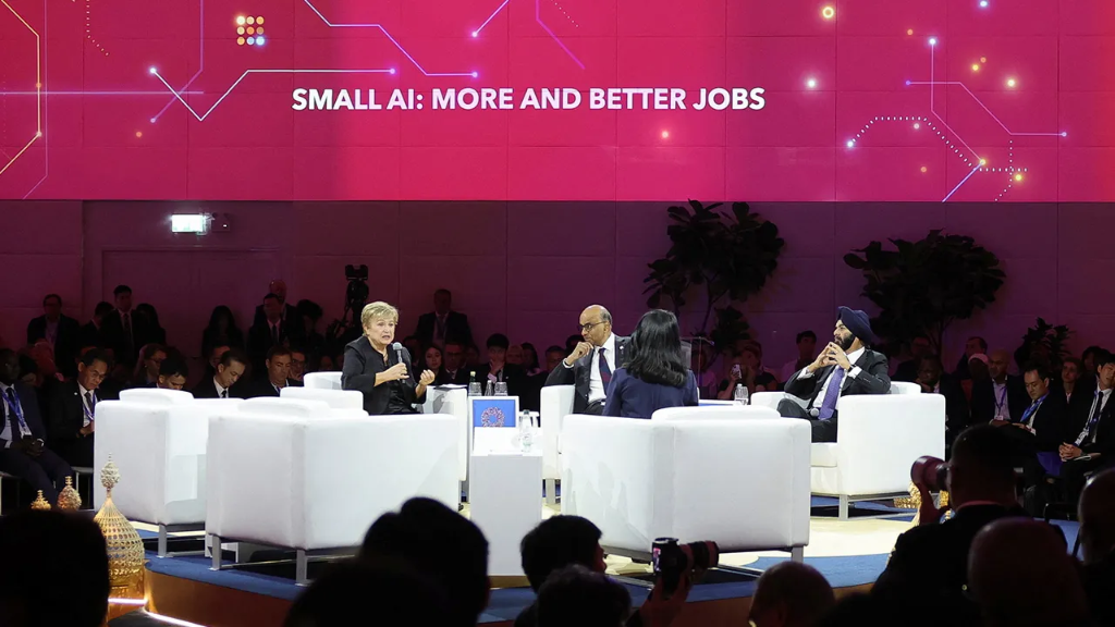 IMF and World Bank leaders at summit: Small AI - More and Better Jobs