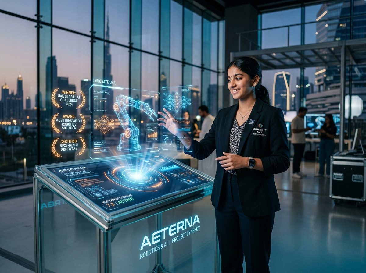 Young innovator developing award winning AI and robotics projects